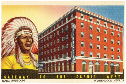 Hotel Humboldt Vintage Postcard Winnemucca Nevada 1930s - Available at KNOWOL