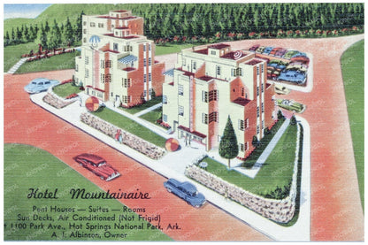 Hotel Mountainaire Vintage Postcard 1930 - 1945 - Available at KNOWOL