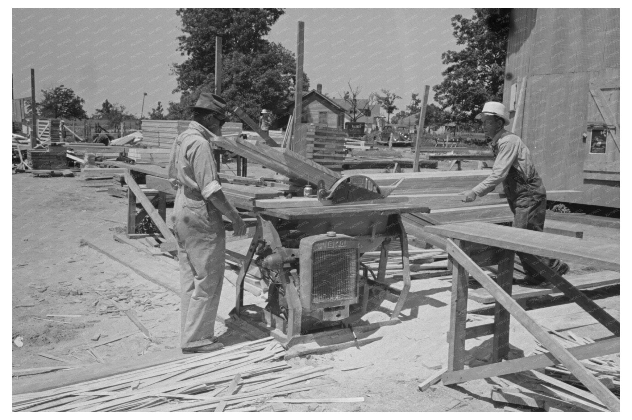 Houseplant Removal with Gasoline Saw May 1938 Missouri - Available at KNOWOL