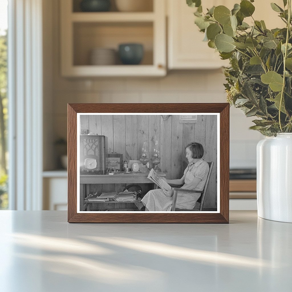 Housewife Reading in Living Room Arkansas 1939 - Available at KNOWOL