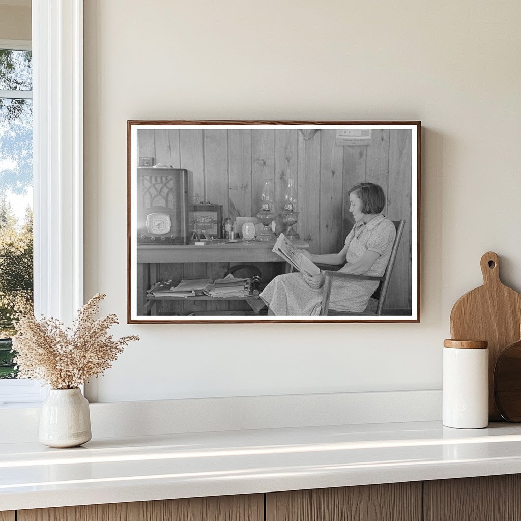 Housewife Reading in Living Room Arkansas 1939 - Available at KNOWOL