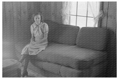 Housewife Reading in Living Room Chicot Farms Arkansas 1939 - Available at KNOWOL