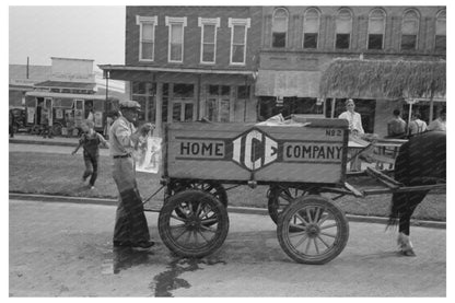 Ice Delivery at National Rice Festival Crowley Louisiana 1938 - Available at KNOWOL