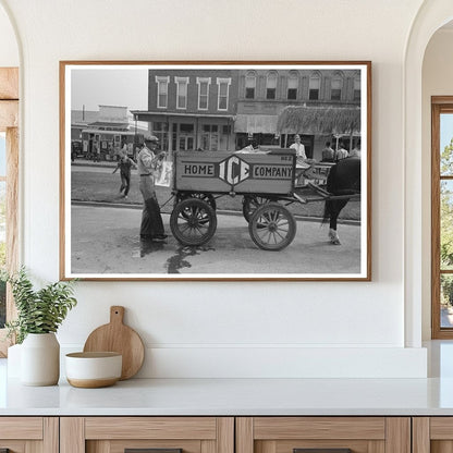 Ice Delivery at National Rice Festival Crowley Louisiana 1938 - Available at KNOWOL