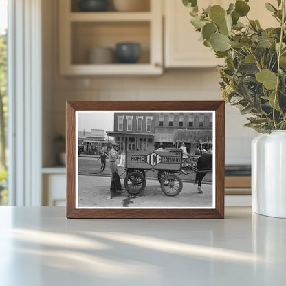 Ice Delivery at National Rice Festival Crowley Louisiana 1938 - Available at KNOWOL