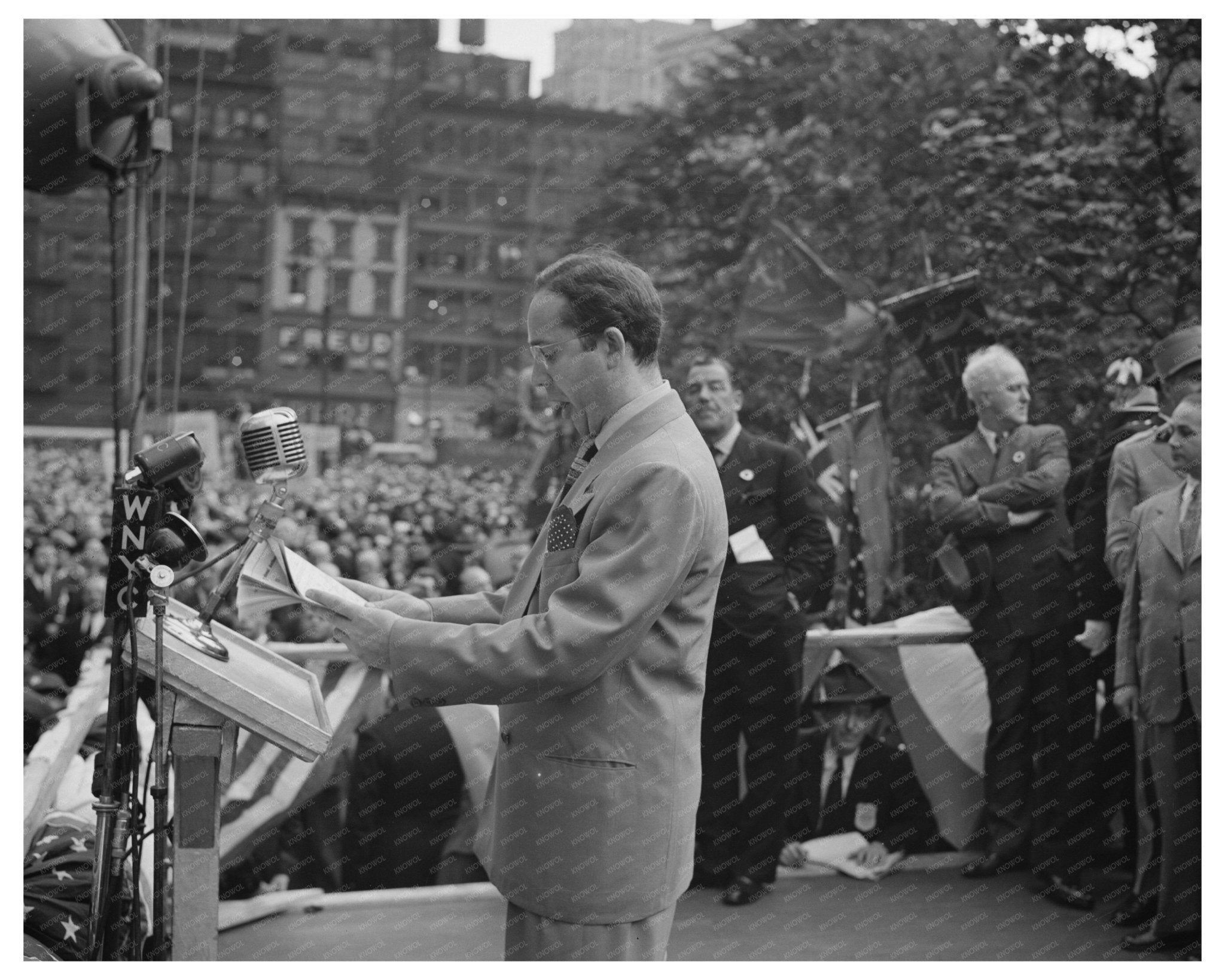 Igor Gorin at D - Day Rally New York City 1944 - Available at KNOWOL