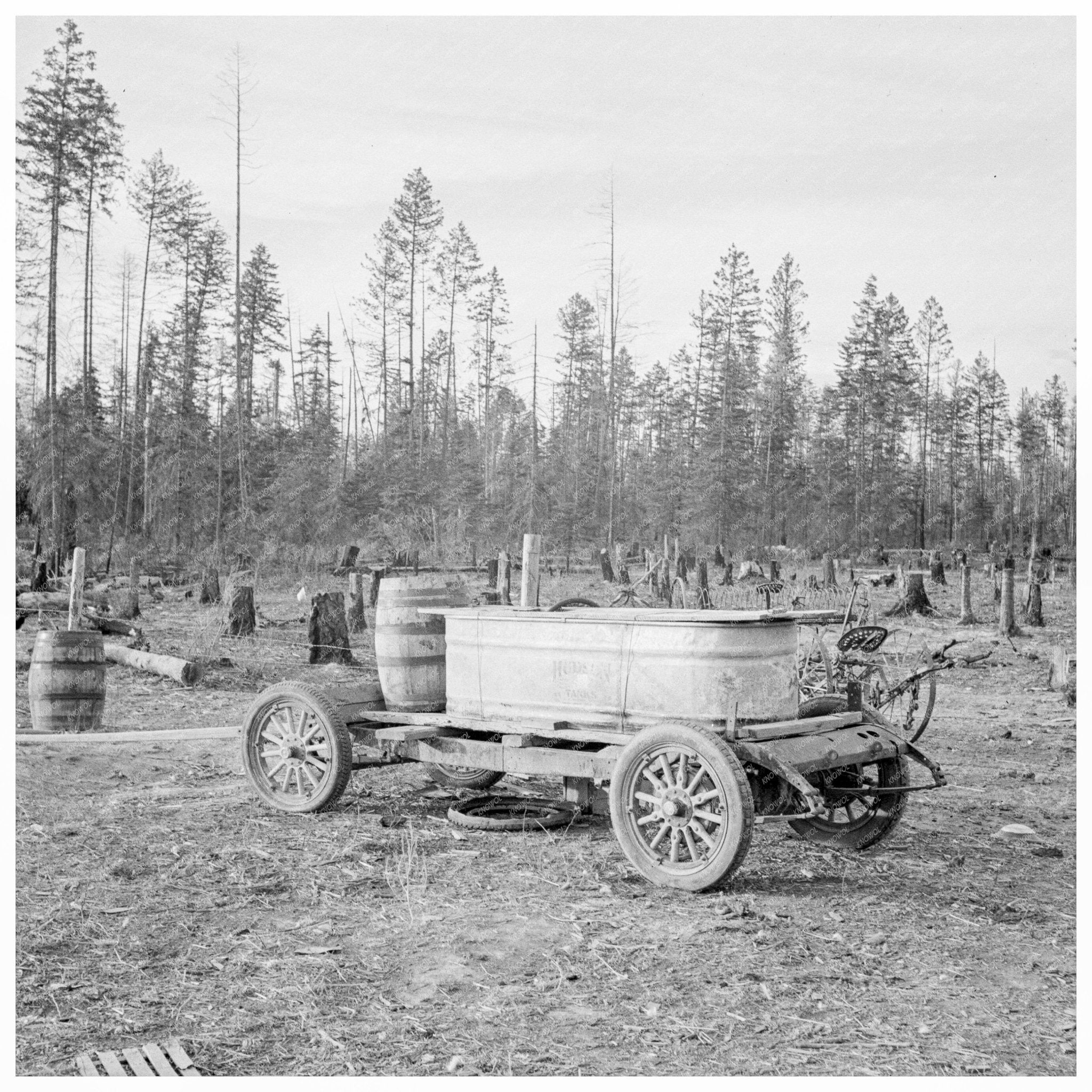 Improved Water Tank on Stump Ranch Idaho October 1939 - Available at KNOWOL