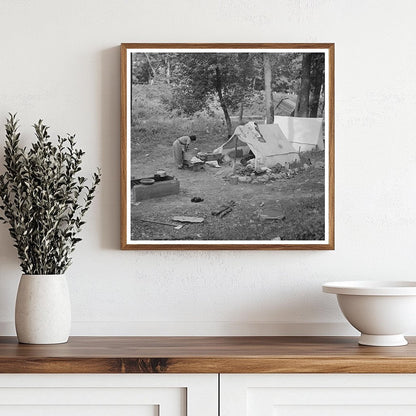 Indian Woman Washing Clothes in Koochiching County 1937 - Available at KNOWOL