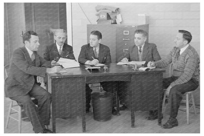 Industrial Committee Meeting in Jersey Homesteads 1936 - Available at KNOWOL