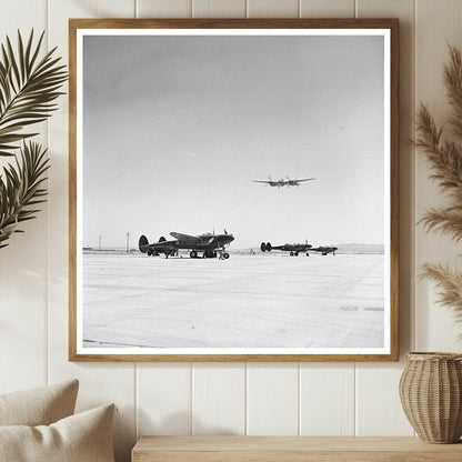 Interceptor Squadron Low Swoop Over Airplanes May 1942 - Available at KNOWOL