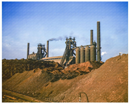 Iron Ore Piles and Blast Furnaces Etna Pennsylvania 1941 - Available at KNOWOL