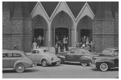 Italian Catholic Church Entrance Oakland California 1942 - Available at KNOWOL