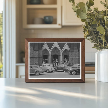 Italian Catholic Church Entrance Oakland California 1942 - Available at KNOWOL