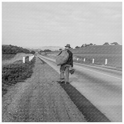 Itinerant Worker on U.S. 101 California February 1939 - Available at KNOWOL