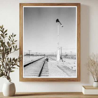 Itinerants Waiting by Railroad Tracks Calipatria 1939 - Available at KNOWOL