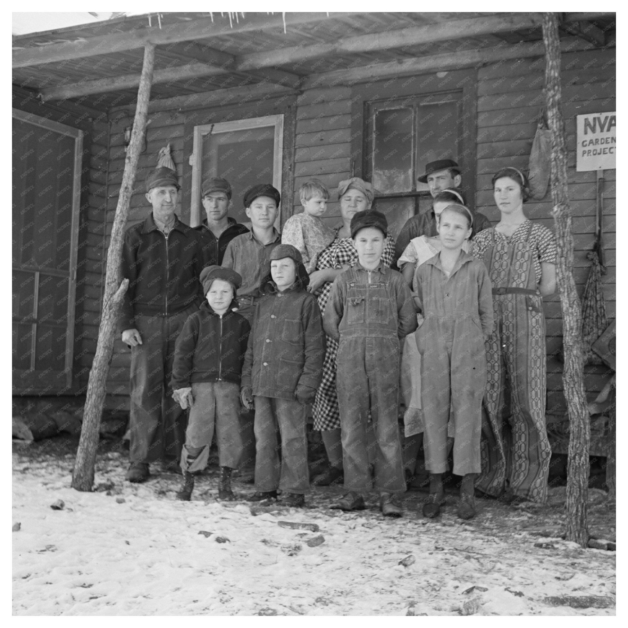 James Simmons Family on Farm Marseilles Illinois 1937 - Available at KNOWOL