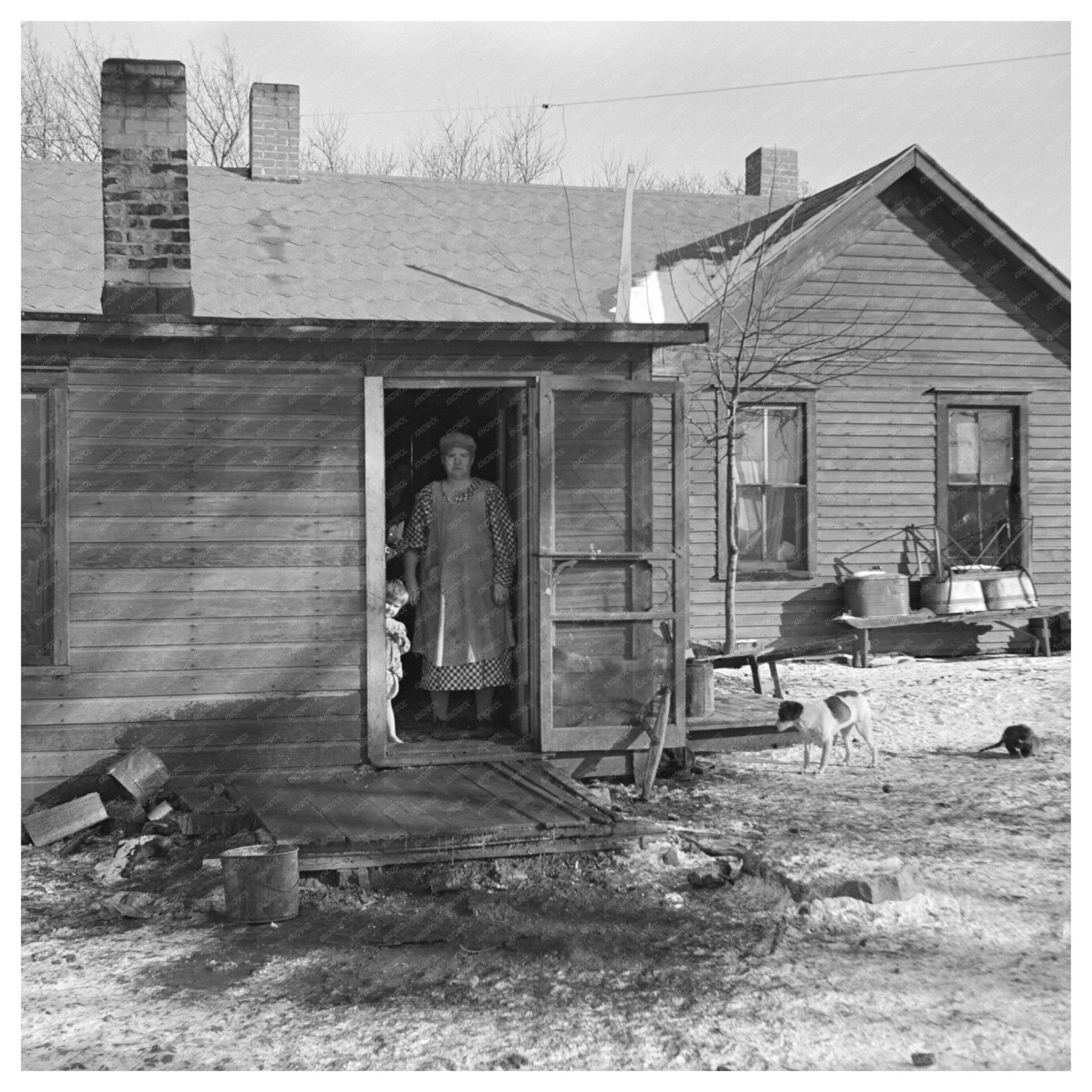 James Simmons Farmhouse Backyard January 1937 - Available at KNOWOL