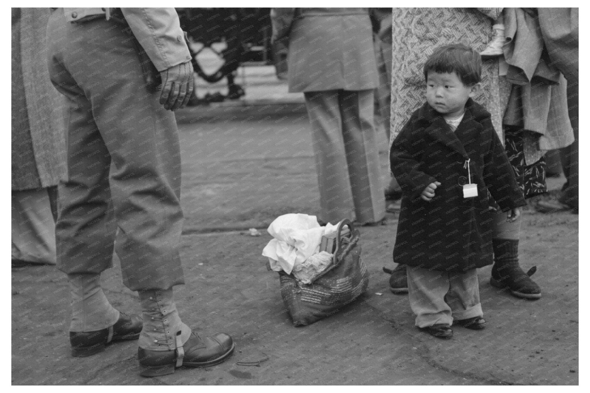 Japanese - American Child Evacuating Los Angeles April 1942 - Available at KNOWOL