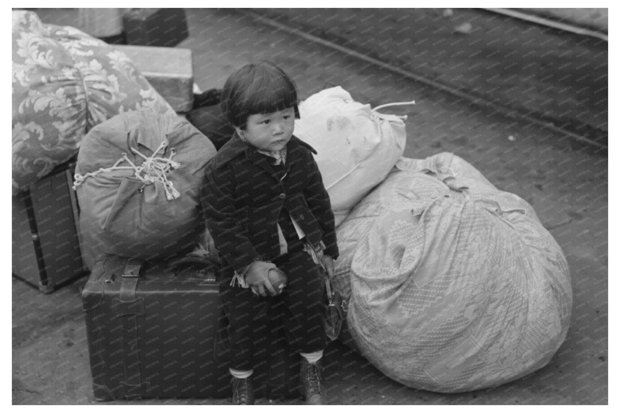 Japanese - American Child in Los Angeles April 1942 - Available at KNOWOL