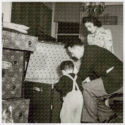 Japanese American Family Packing for Evacuation 1942 - Available at KNOWOL