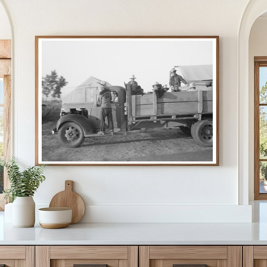 Japanese - American Farm Workers Departing Mobile Camp 1942 - Available at KNOWOL