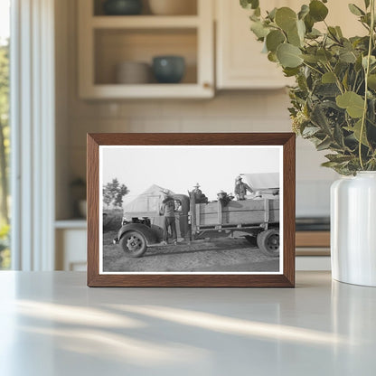 Japanese - American Farm Workers Departing Mobile Camp 1942 - Available at KNOWOL