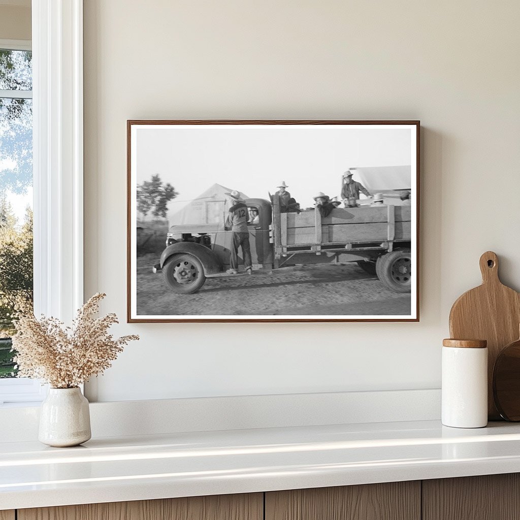 Japanese - American Farm Workers Departing Mobile Camp 1942 - Available at KNOWOL