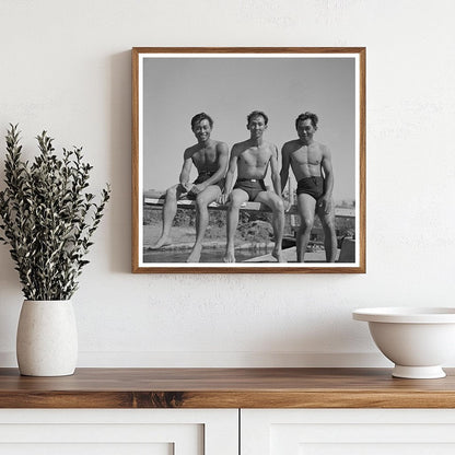 Japanese - American Farm Workers Swimming Idaho 1942 - Available at KNOWOL