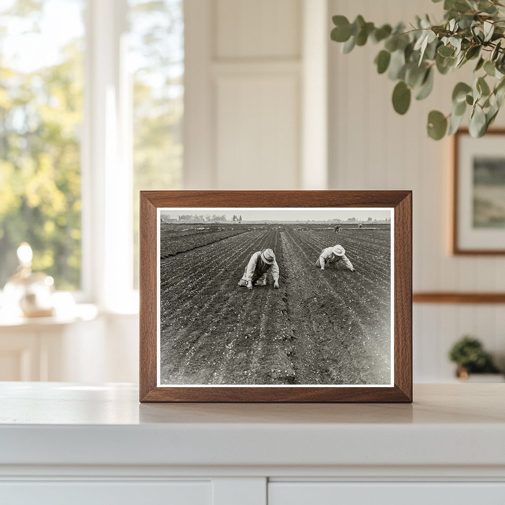 Japanese American Men Weeding Celery Field 1942 - Available at KNOWOL