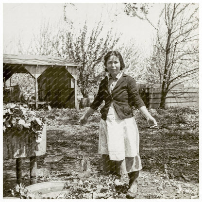 Japanese American Woman on Farm April 1942 - Available at KNOWOL