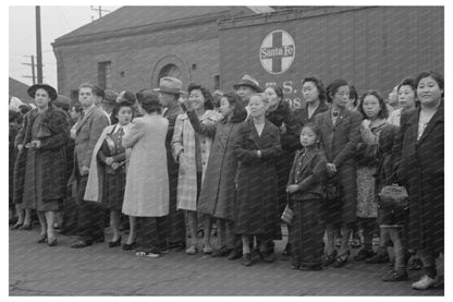 Japanese - Americans at Train Departure Los Angeles 1942 - Available at KNOWOL