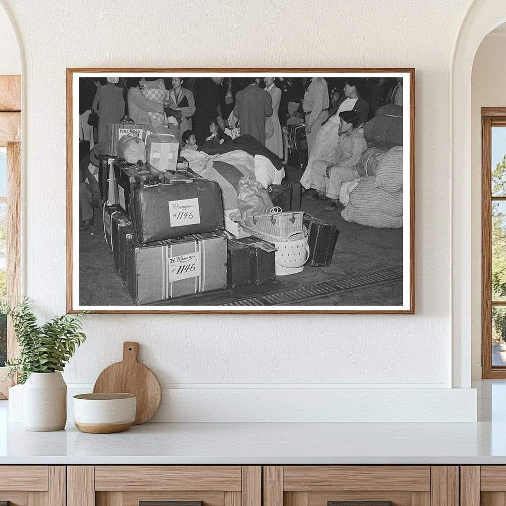 Japanese - Americans at Train Station Los Angeles 1942 - Available at KNOWOL