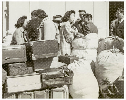 Japanese Americans Await Evacuation April 6 1942 - Available at KNOWOL