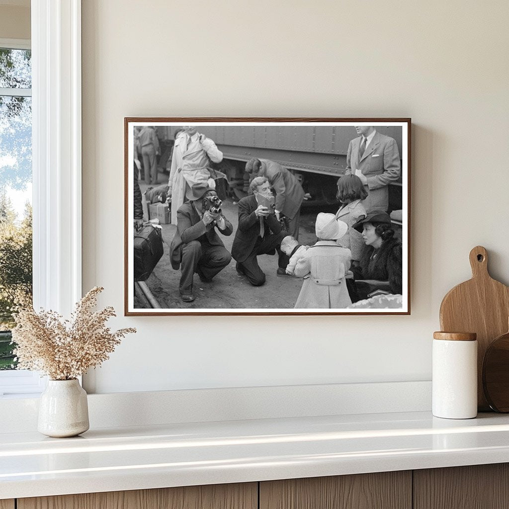 Japanese - Americans Boarding Train in Los Angeles 1942 - Available at KNOWOL