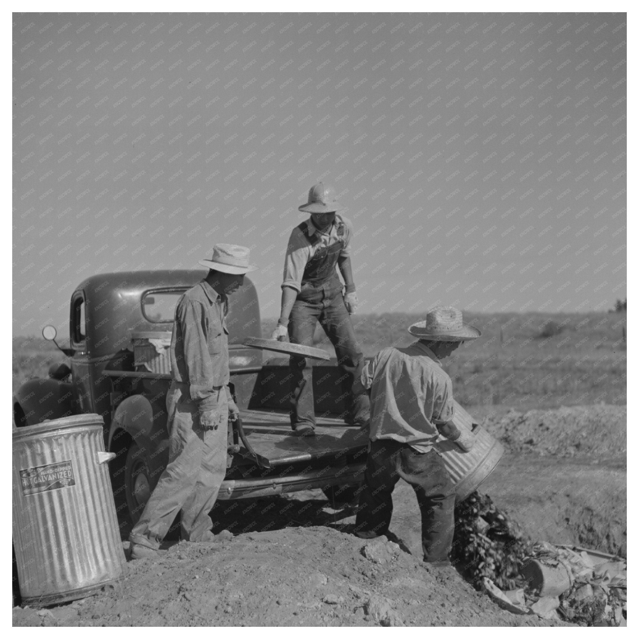 Japanese - Americans Cleaning Mobile Camp Nyssa Oregon 1942 - Available at KNOWOL