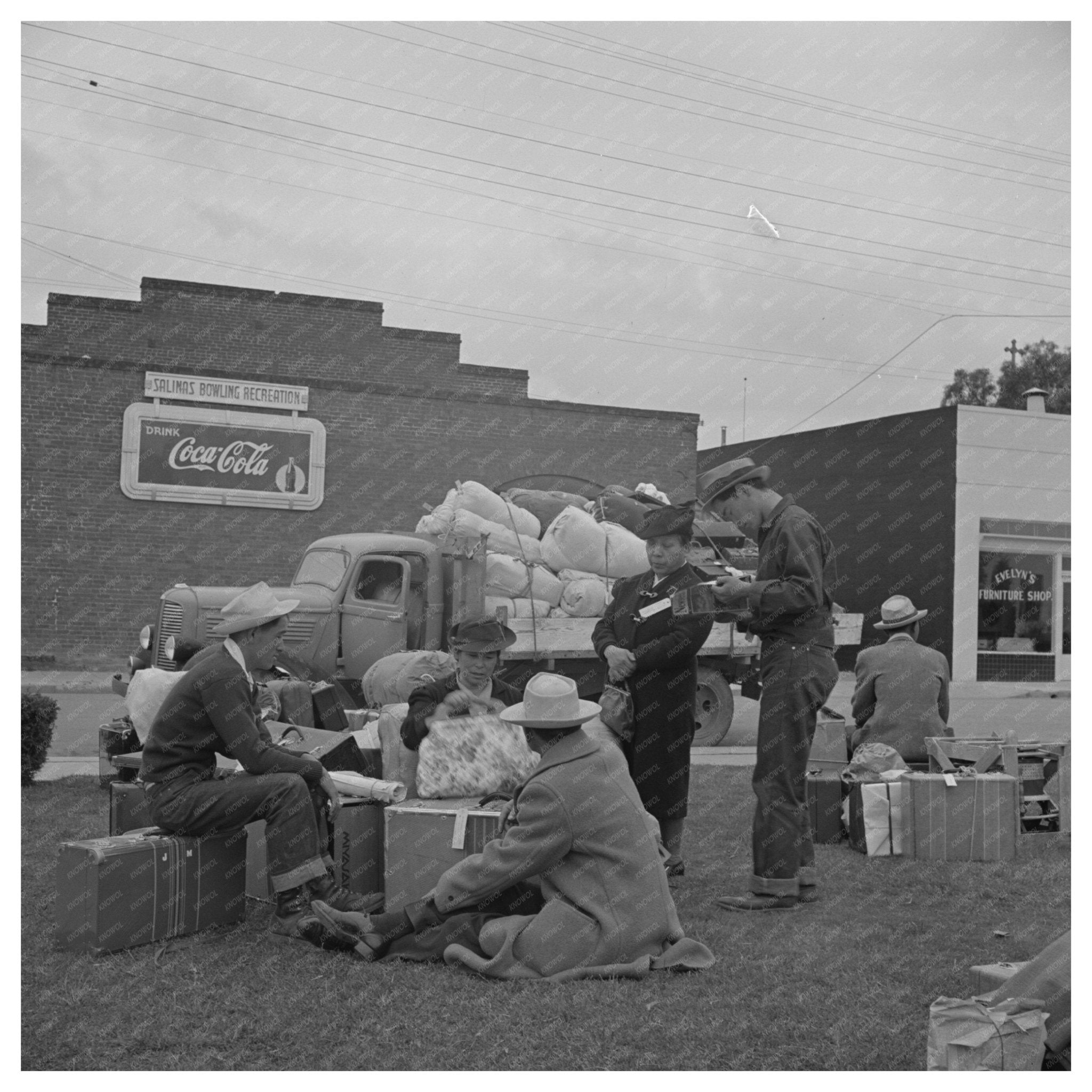 Japanese - Americans Departing for Reception Center 1942 - Available at KNOWOL