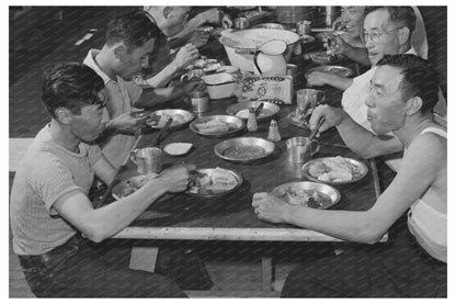 Japanese - Americans Dining in Rupert Idaho July 1942 - Available at KNOWOL