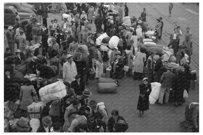 Japanese - Americans Evacuated from Santa Fe Station 1942 - Available at KNOWOL