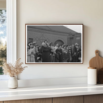 Japanese - Americans Waiting for Train Los Angeles 1942 - Available at KNOWOL