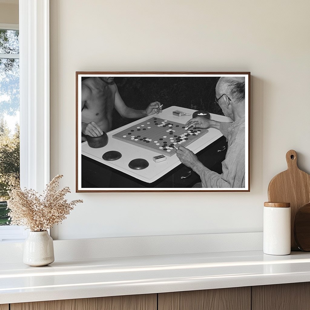 Japanese Farm Workers Playing Go in Idaho July 1942 - Available at KNOWOL