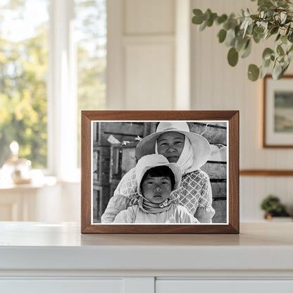 Japanese Mother and Daughter Farming Guadalupe 1937 - Available at KNOWOL