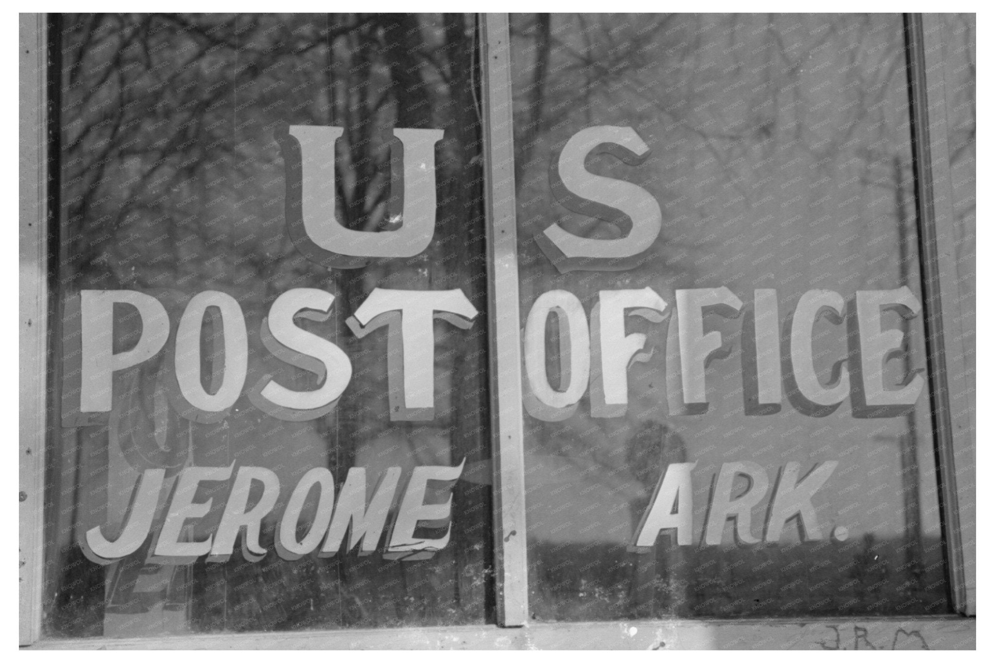 Jerome Arkansas Post Office Historical Photo January 1939 - Available at KNOWOL