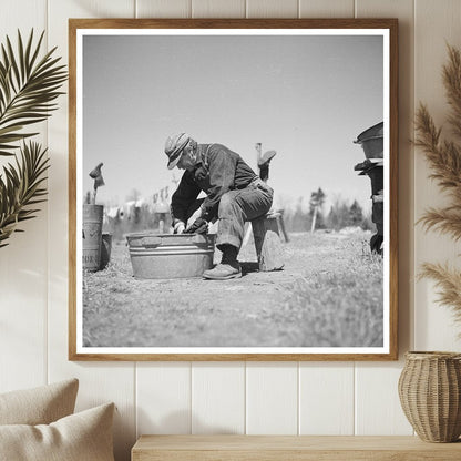 John Bastia Washing in Iron County Michigan 1937 - Available at KNOWOL