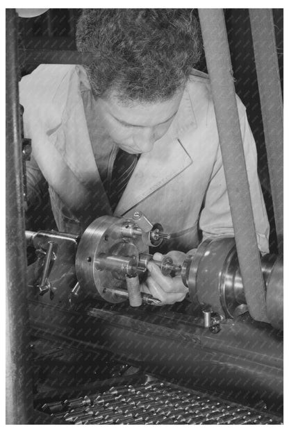 John Kerr Operating Turret Lathe in 1942 Illinois - Available at KNOWOL