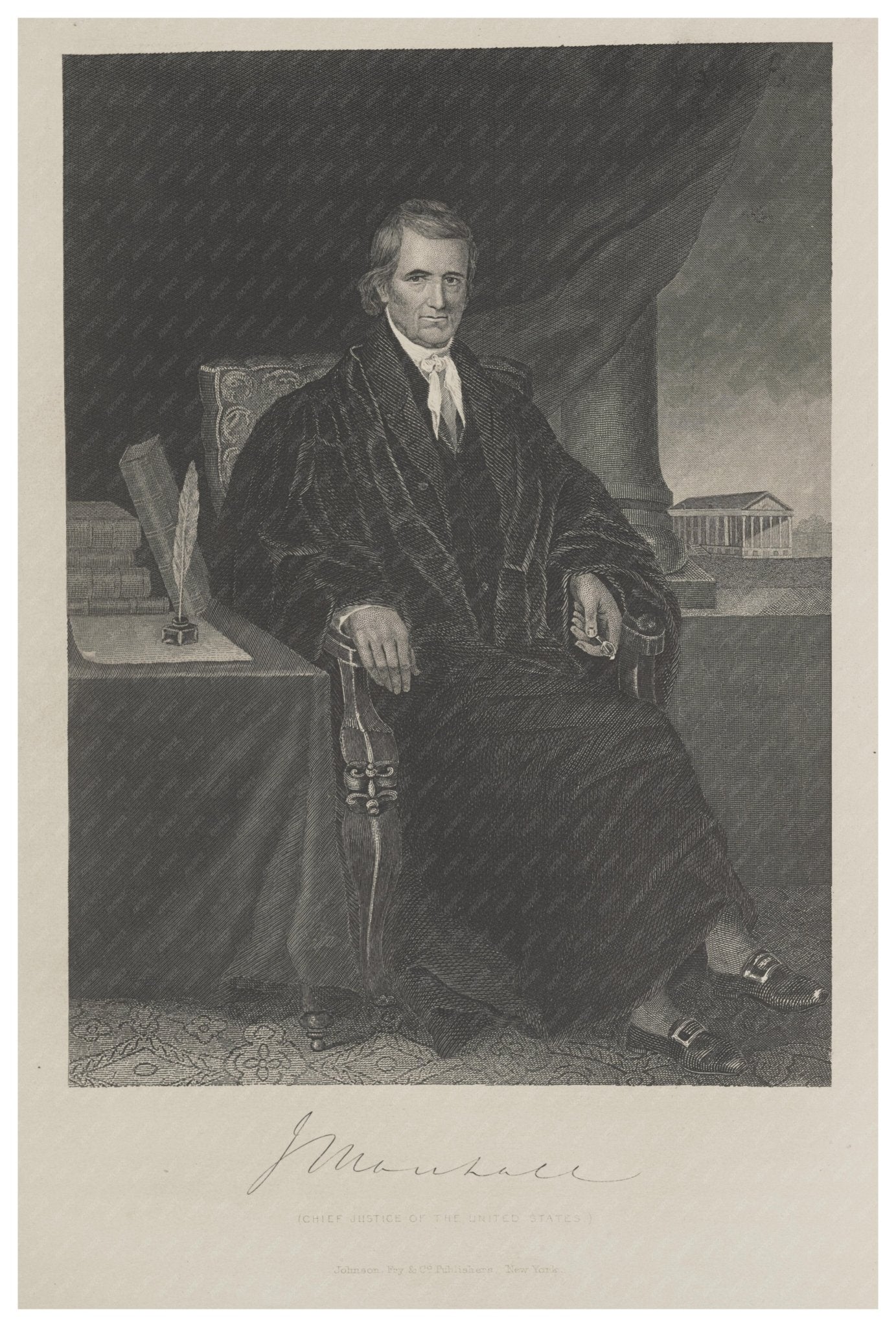 John Marshall Chief Justice 1864 Vintage Image - Available at KNOWOL