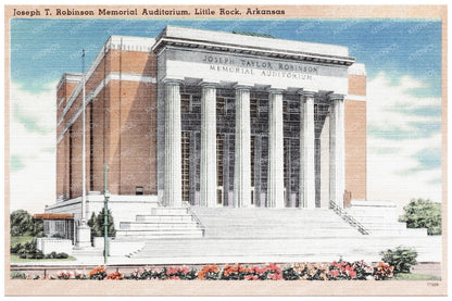 Joseph T Robinson Memorial Auditorium Postcard 1930 - 1945 - Available at KNOWOL