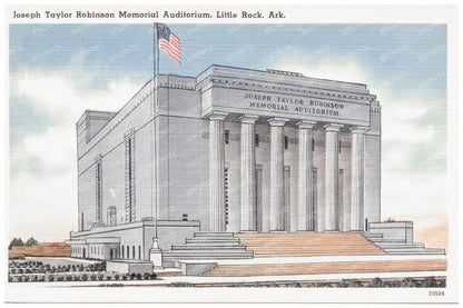 Joseph Taylor Robinson Memorial Auditorium Postcard 1930 - 1945 - Available at KNOWOL