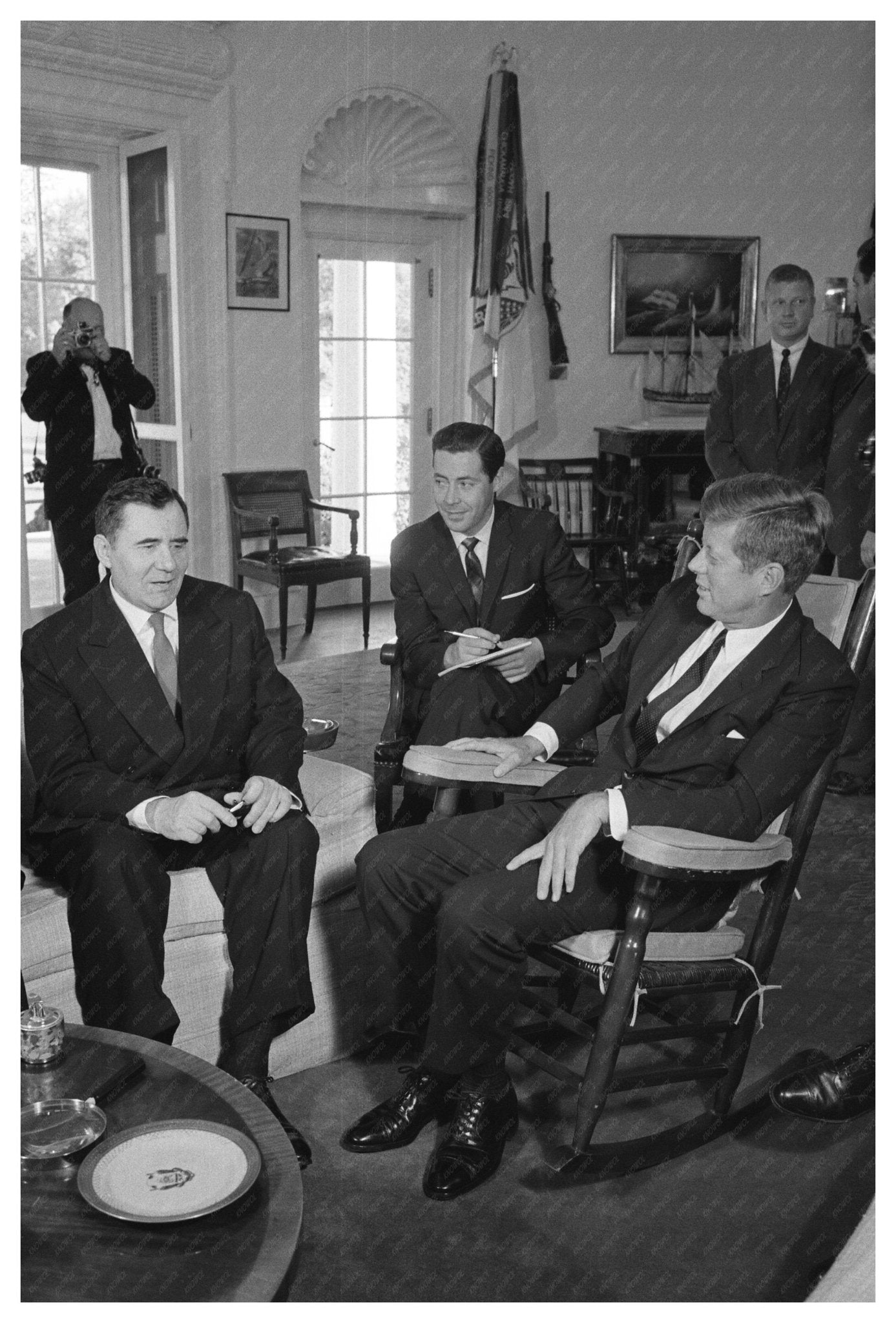 Kennedy and Gromyko Meeting October 10 1963 Vintage Image - Available at KNOWOL