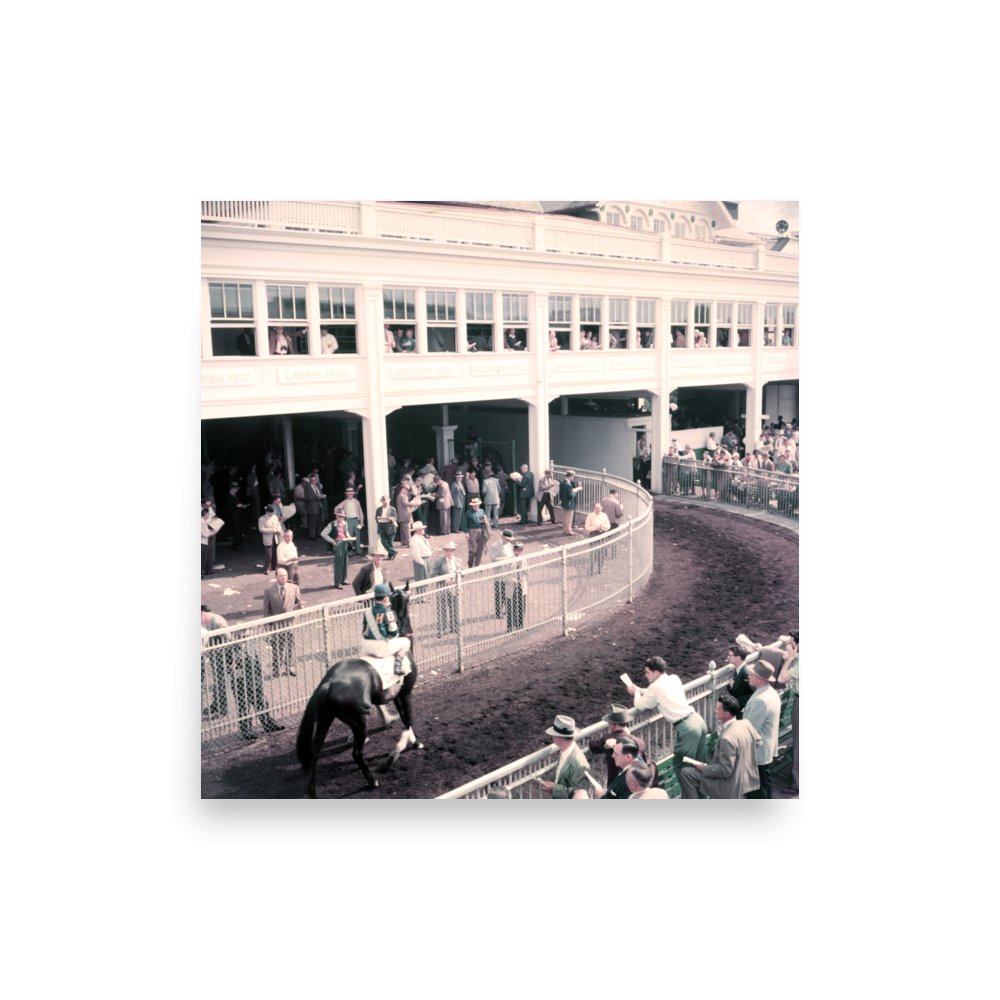 Kentucky Derby 1954: Jockey and Horse Parade in Louisville - Available at KNOWOL