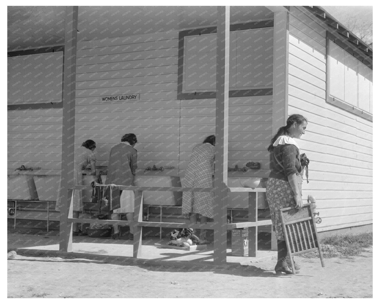 Kern County Migrant Camp Facilities February 1936 Vintage Image - Available at KNOWOL